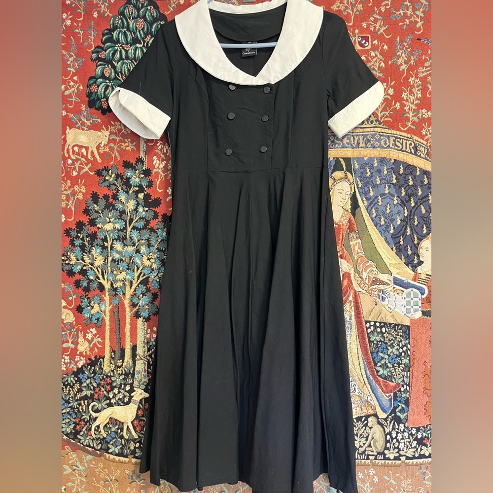 Black 1950s Vintage Style GownTown Swing Dress
